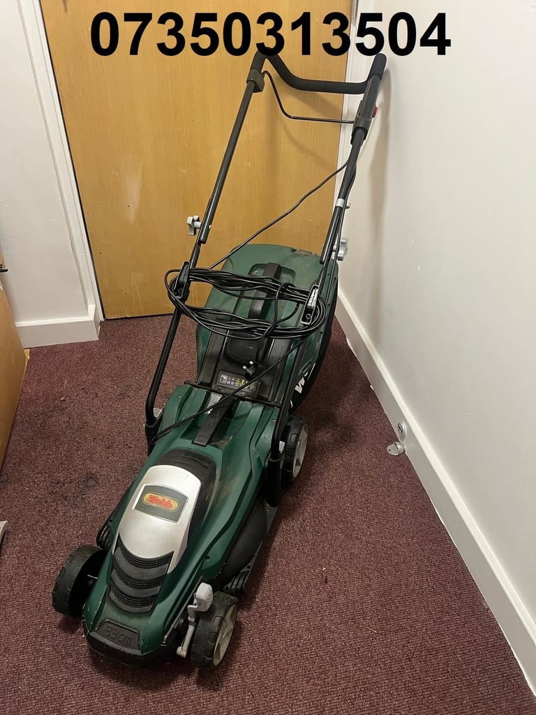 image for Webb 1300W Electric Lawnmower with Grass Collection Box & Foldable Handle,Fully Working