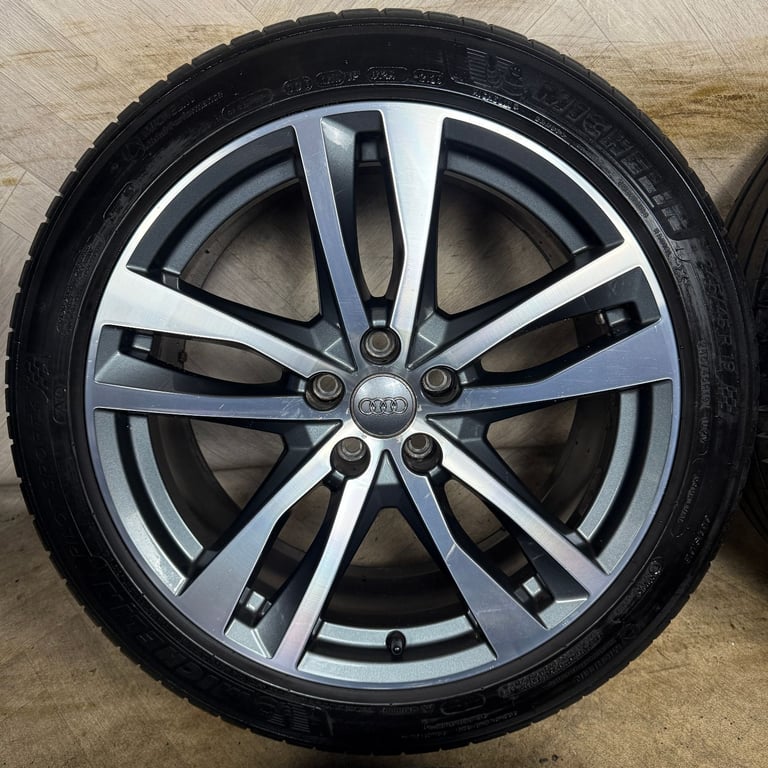 19'' GENUINE AUDI A6 C8 S LINE 5 DOUBLE SPOKE ALLOY WHEELS TYRES ALLOYS