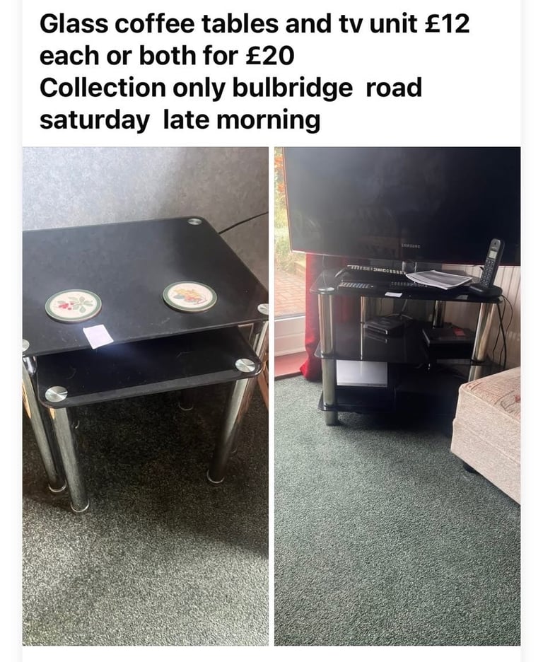 Glass tv unit 