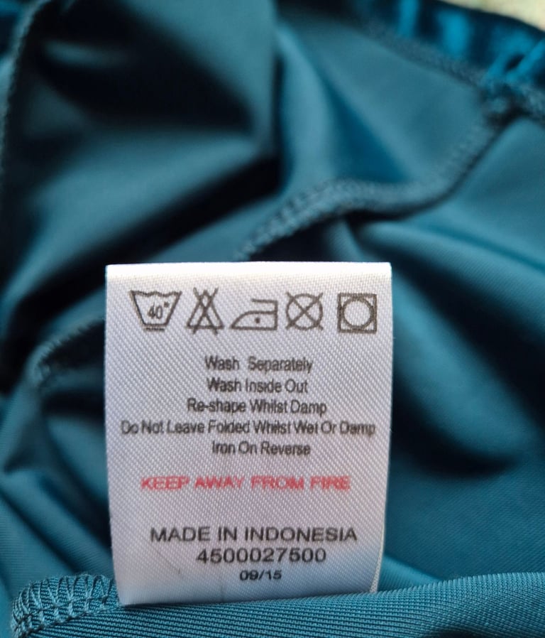 New Cotton Traders Agean Blue Velvet Round Neck Dress Immaculate 