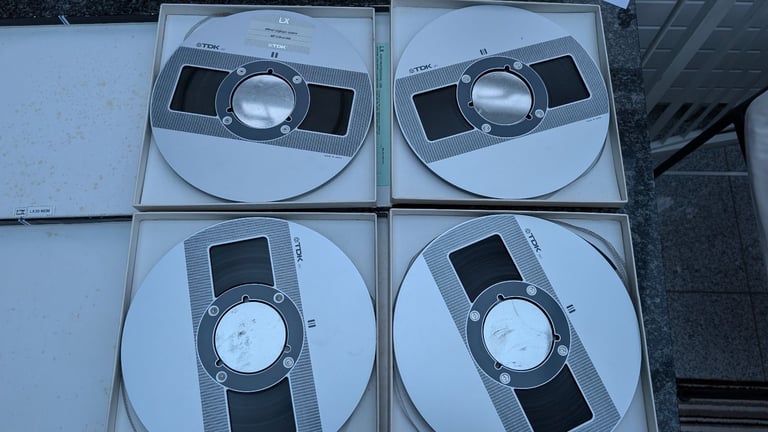 SOLD.   SOLD. Reel to Reel tapes on metal spools