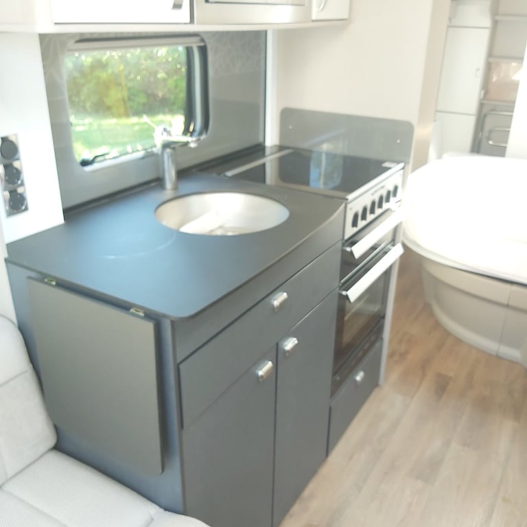 Sterling Elite Four Berth Caravan 2017  With Awning and Winter Cover . Ready to Go.