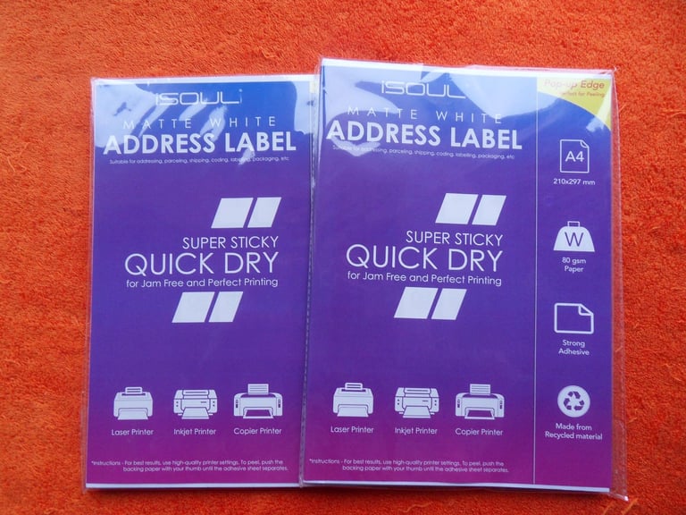 * new & sealed * A4 ADDRESS LABELS - £1 each