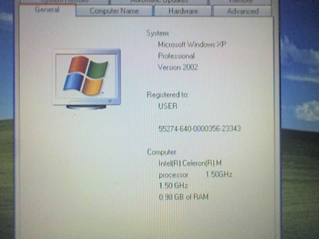 Toshiba Satellite Pro L10 Laptop , Centrino, 1.50GHz, 1GB RAM, 40GB HDD - USED