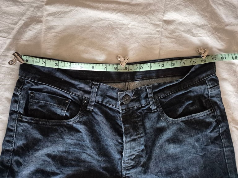 Mens Burton Black Stretch Straight Jeans - Waist 34-Leg31 inch.