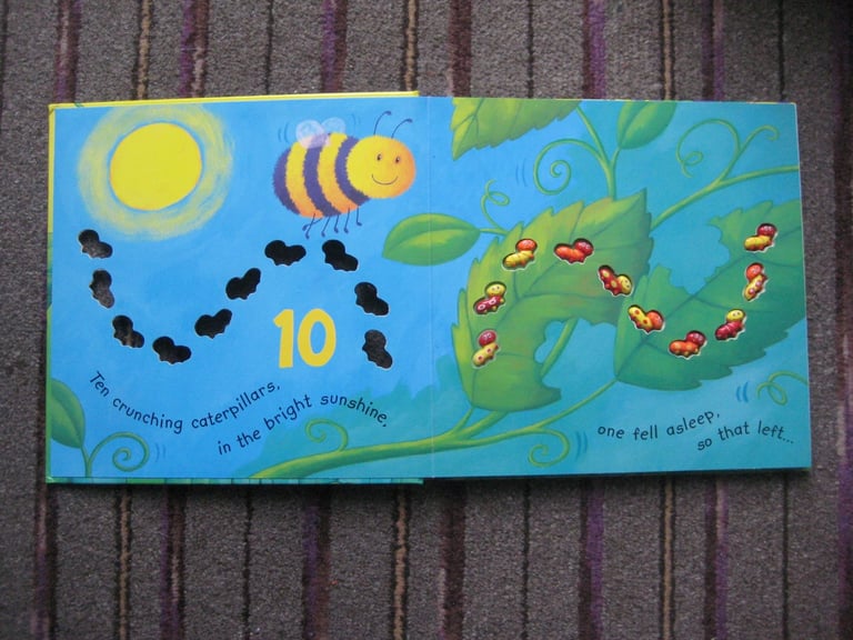 As New Ten Wriggly Wiggly Caterpillars Colour Hardboard Book by Debbie Tarbett for Only £3.00