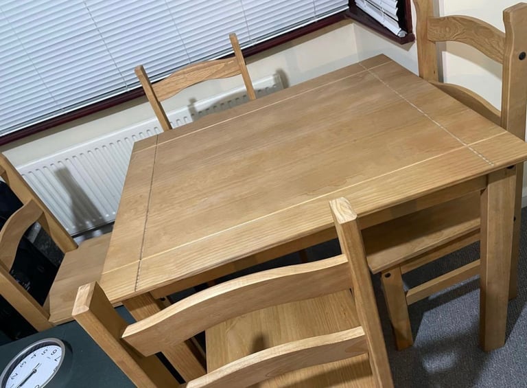 Dining table and chairs