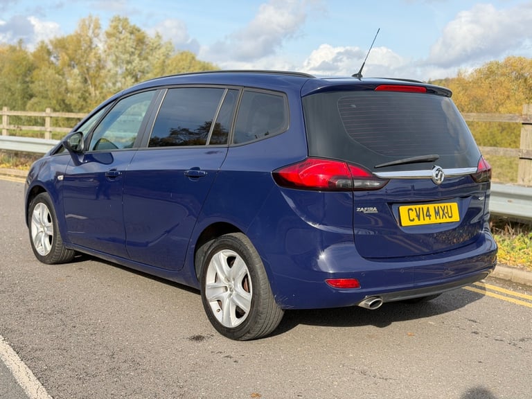 2014 VAUXHALL ZAFIRA TOURER 2.0 CDTI EXCLUSIV AUTOMATIC 7 SEATER BLUE 2 OWNERS