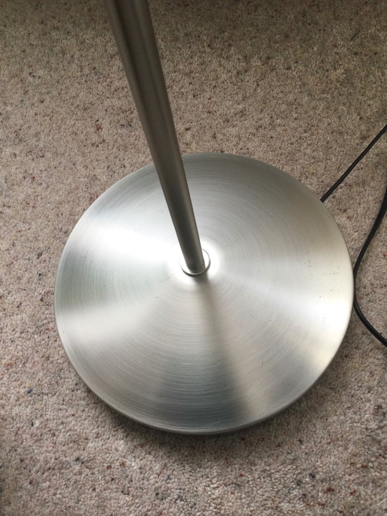 Uplighter Floor Lamp - Brushed Chrome, VGC