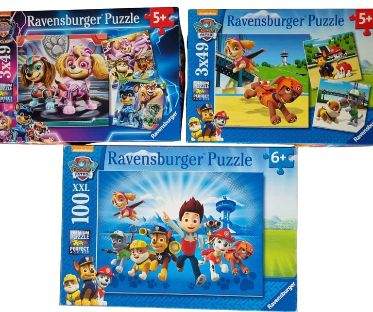 image for A bundle of 3 different Paw Patrol Jigsaw Puzzles. 