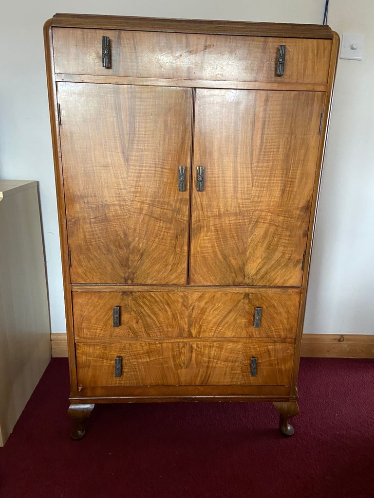 image for Walnut Finish Cupboard with 3 x Draws