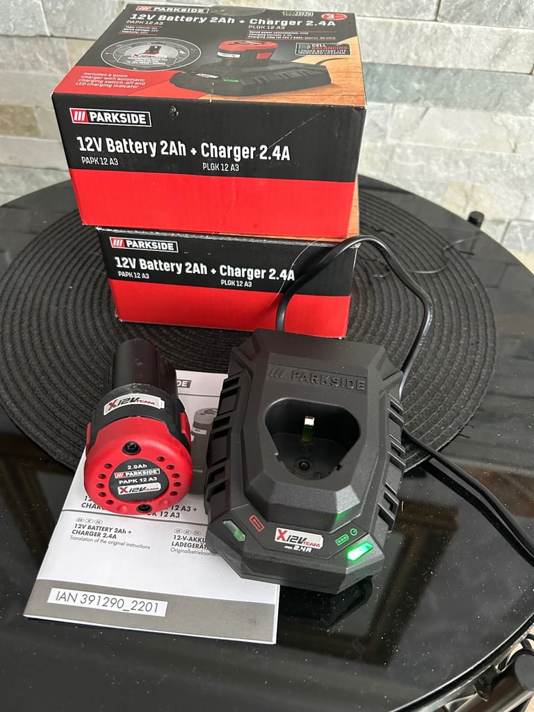 12v battery and charger parkside brand new £10 each 