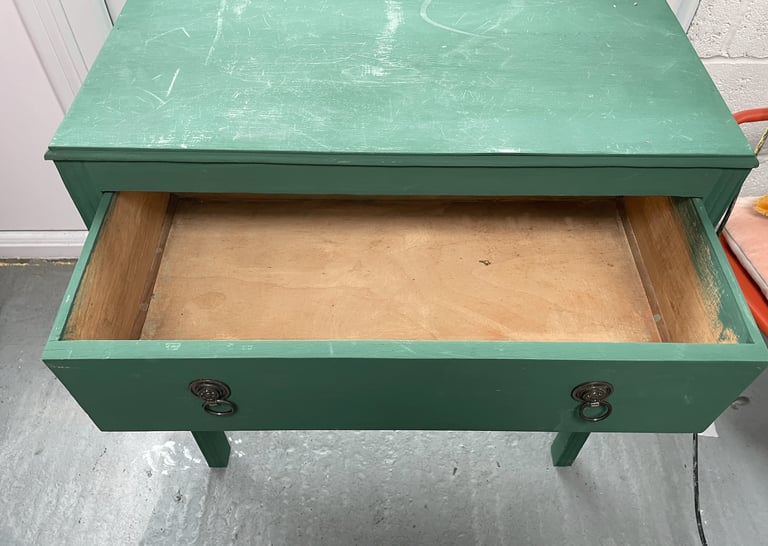 Green painted wooden drawers