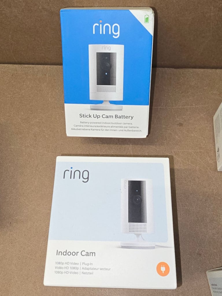 Boxed New Sealed RING Stick Up Battery Cam and Indoor Cam - CCTV Security Cameras -