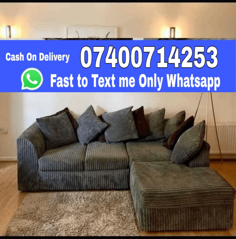 image for UK Sale on Comfy Sofas – Chenille L-Shape Corner & 3+2 Seater Sofa - (Reply me only Whatsapp)