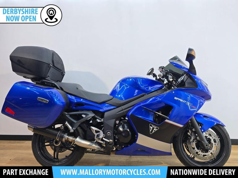 Triumph Sprint GT 1050 ABS Blue 2016 Full Luggage, Garmin SatNav, Tinted Screen