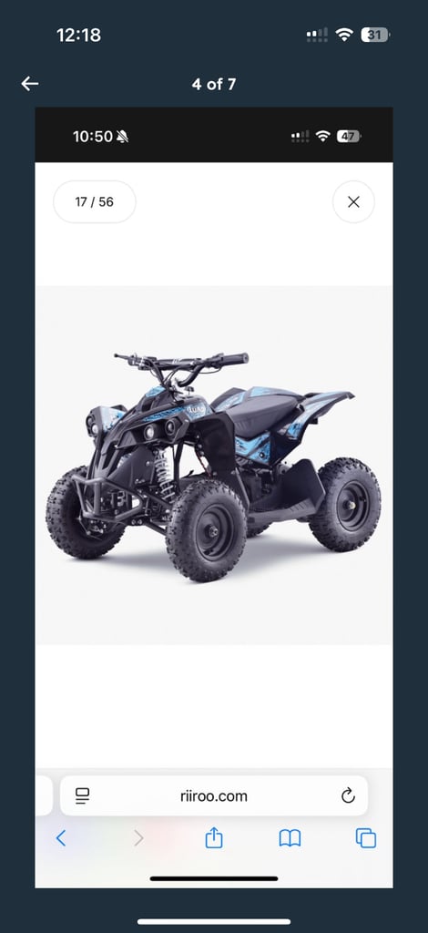 Electric quad bike