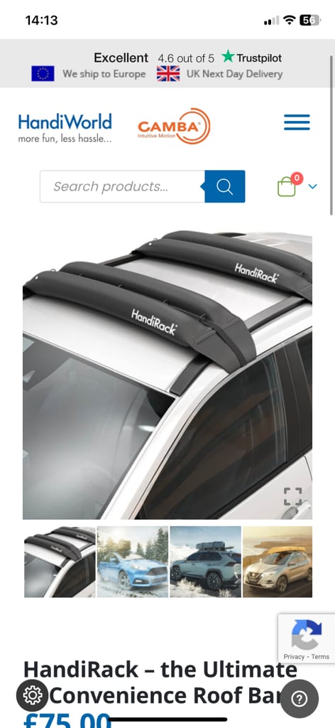 HandiRack Roofbars and Bag