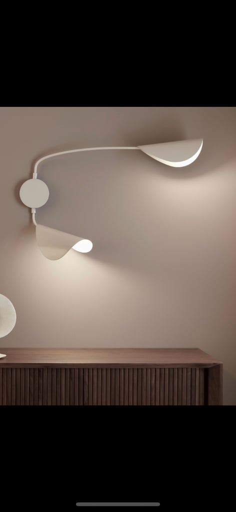 X2 Funambule wall lights, metal 2 arm wall light