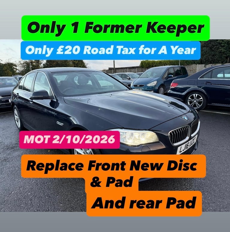 2016 BMW 5 Series 520d [190] SE 4dr Step Auto SALOON DIESEL Automatic