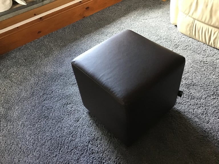 Brown Cube Footstool