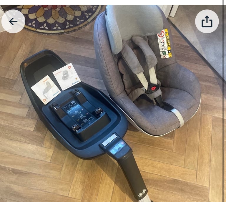 image for Maxi Cosi 2 Way Pearl baby kids toddler Car Seat WITH 2 Way ISOFIX base