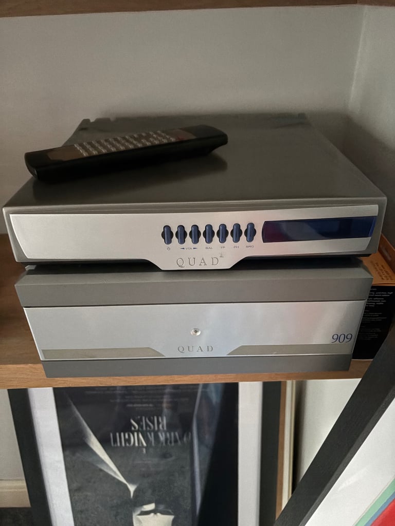 image for Quad Pre & Power Amps 99 / 909 Original Boxes & Remote 