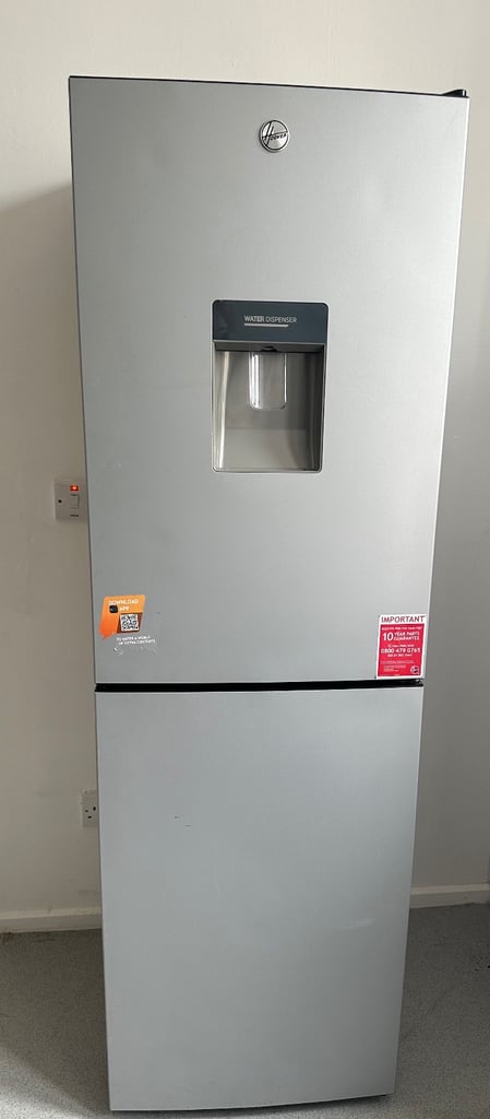 A Hover brand Fridge freezer which has worked only 1 year and had 10 years of warranty.