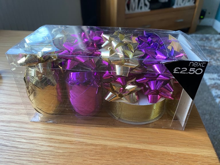 image for Next 23 piece accessory pack. New. Curling ribbon, bows, ribbon, tags.