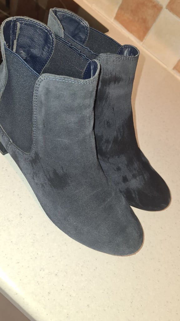 image for Navy blue suede Chelsea boots uk6 wide fit in excellent condition 1st 2c will buy