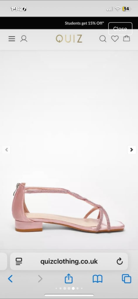 Pink satin diamonte t-strap flat sandal