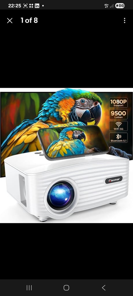image for Brand New In Box Mini Projector, 5G WiFi 