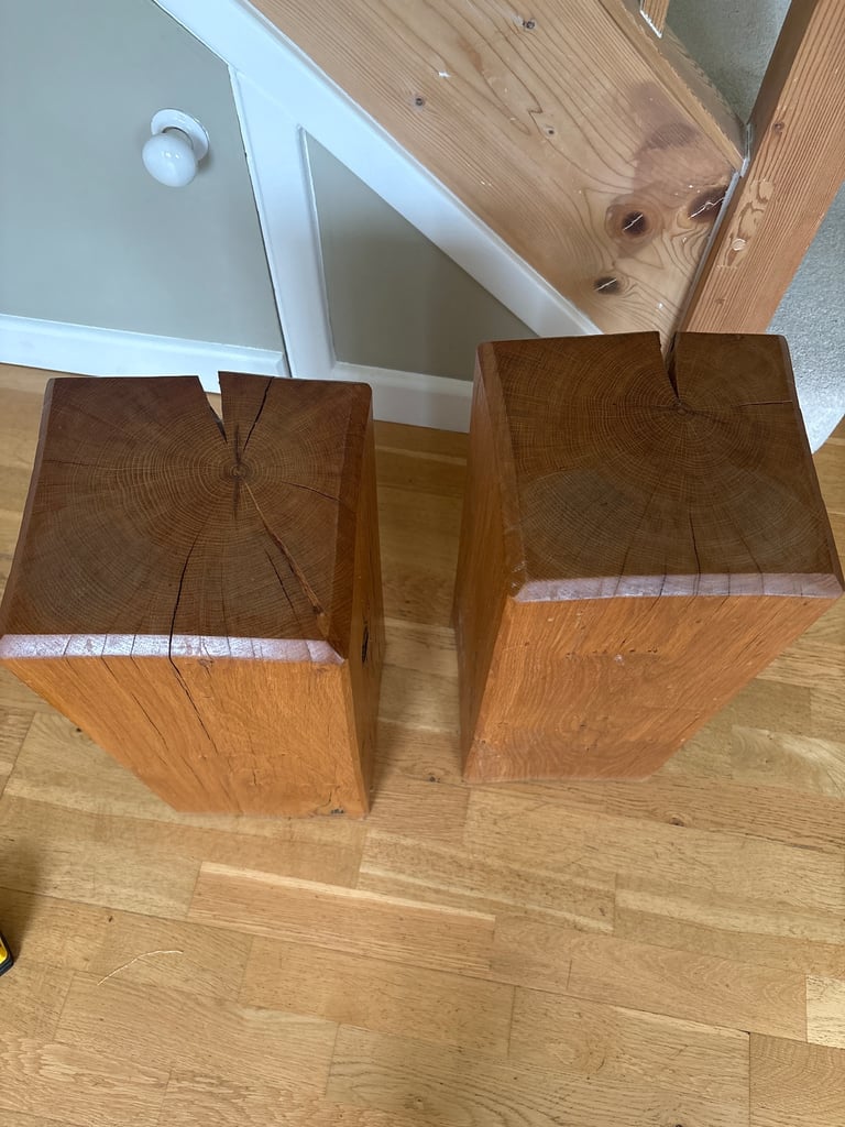 Oak side tables