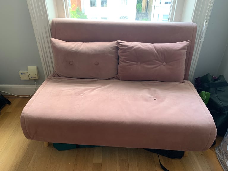 Haru pink on sale sofa bed