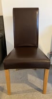 Leather Dining chairs x4