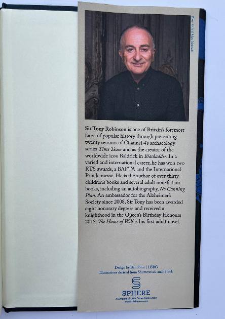 Signed at Cheltenham Literature Festival, Tony Robinson new book