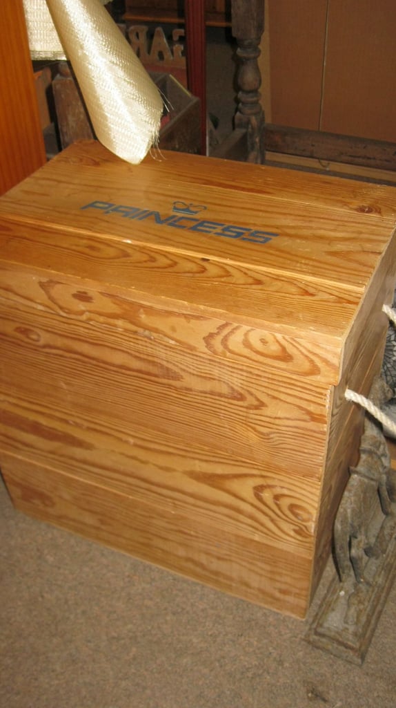 image for COLLECTABLE SOLID PINE 'PRINCESS' YACHT BOX - CHEST - TRUNK. GOOD ORDER