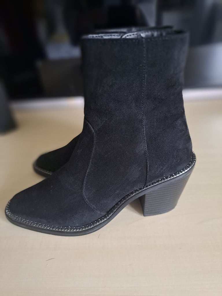 image for Black suede ankle boots 