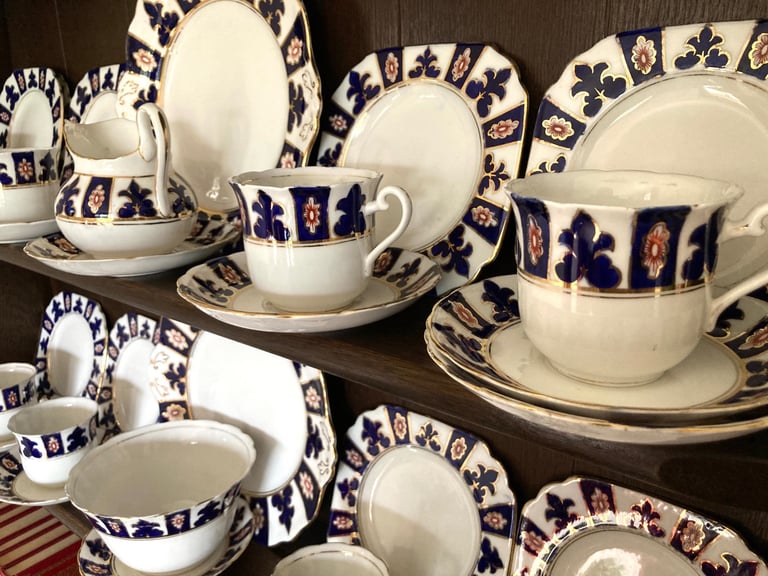 image for Antique Tuscan Fine Bone China Tea Set