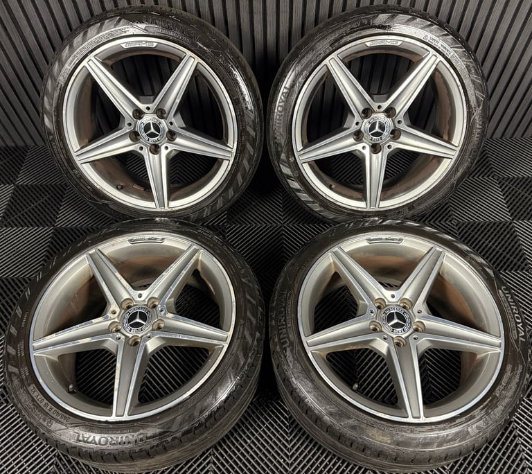 image for 18'' GENUINE MERCEDES AMG C CLASS W205 ALLOY WHEELS TYRES ALLOYS