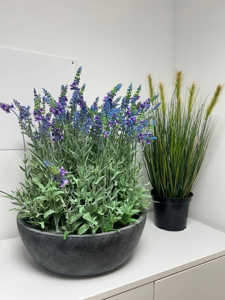 Large fake indoor plants