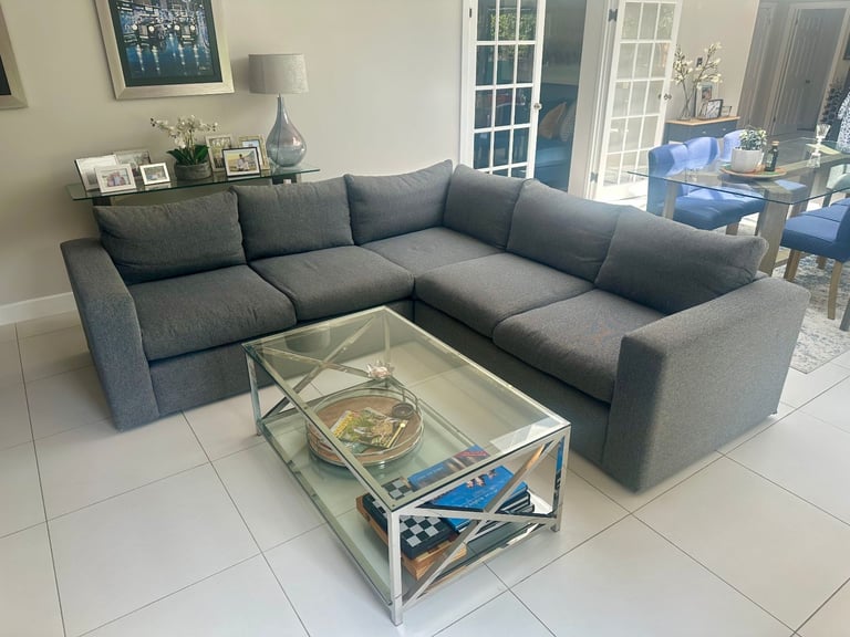 Grey modular 5 seater sofa from sofa dot com - recently recovered