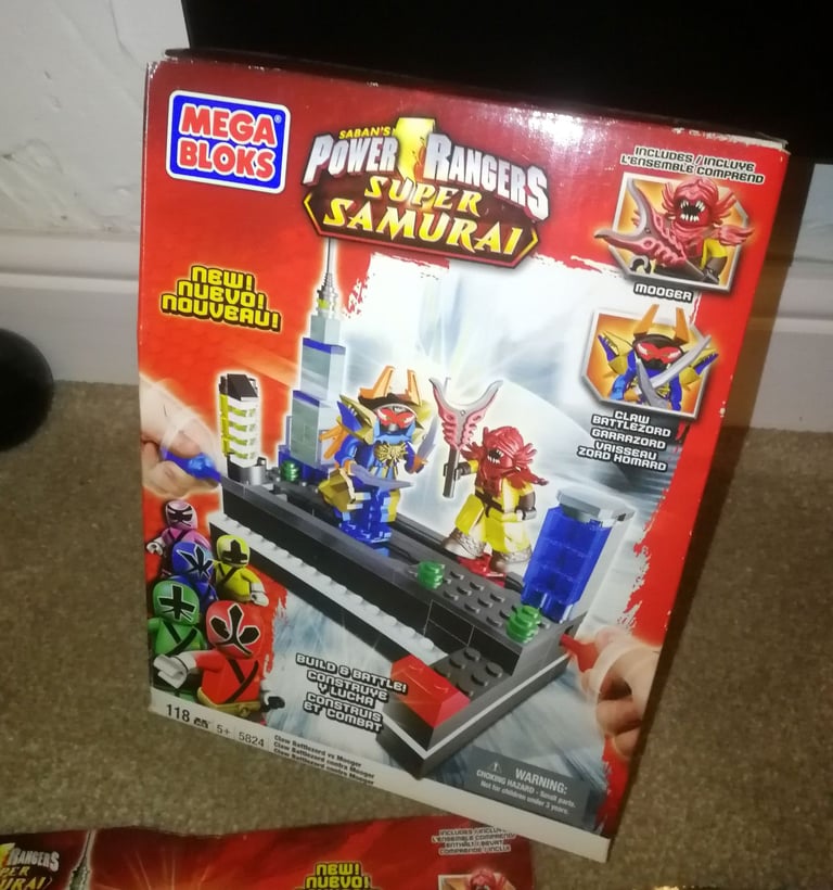 Mega Bloks Power Rangers Super Samurai 5824 Claw Battlezord v Mooger Complete