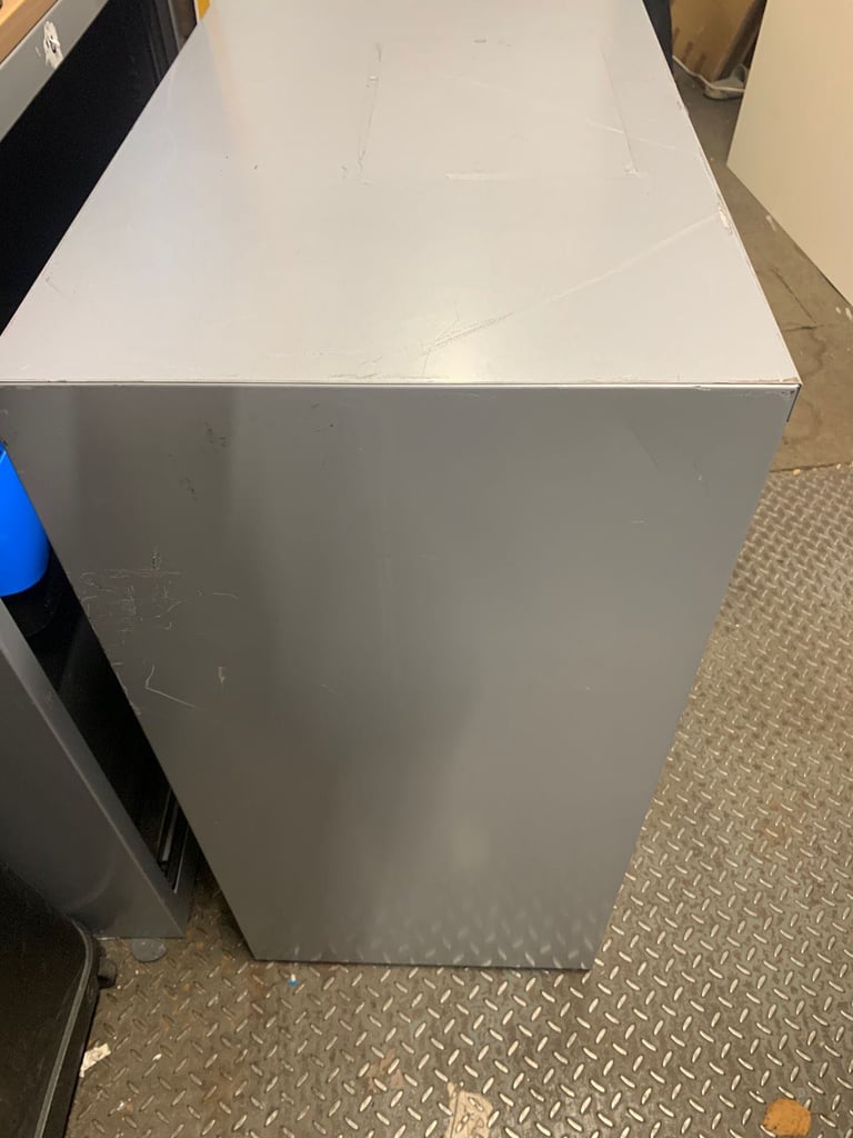 Medium high Sliding door cupboards and filing cabinets (2 available) 100cm wide, 47cm deep, 