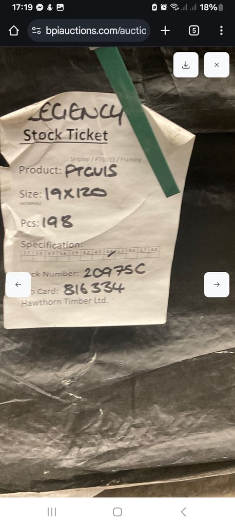 image for Cladding / flooring. Timber v groove cladding for sheds or floors. 4.8m long