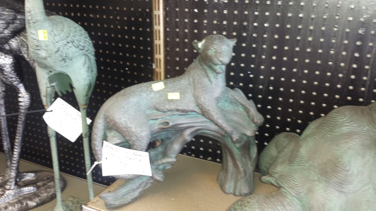 Resin Leopard garden ornament