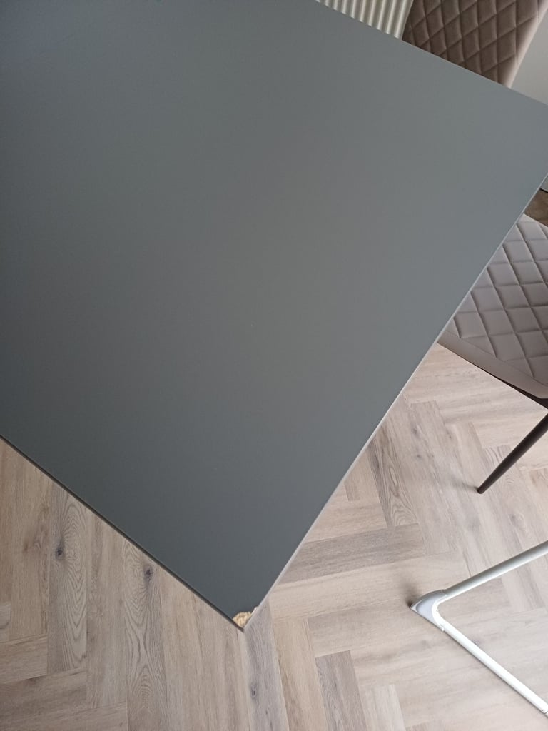 Grey extending dining table
