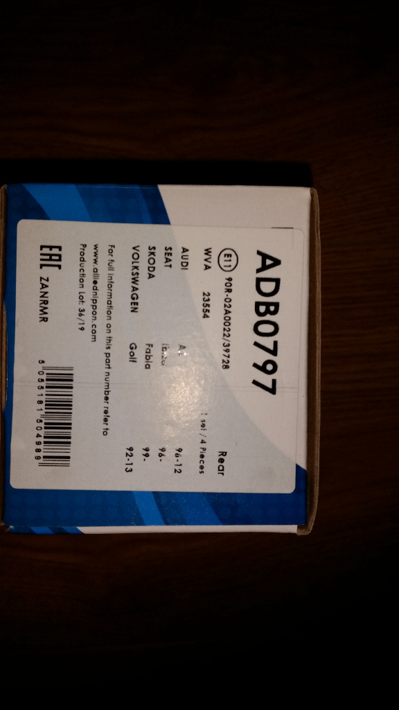 Allied Nippon Car Brake pads 