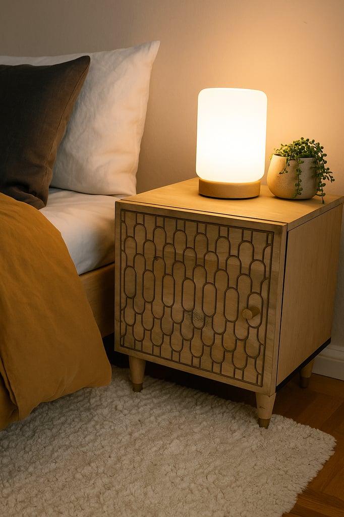 Solid wood bedside table cabinet from Debenhams