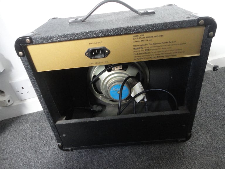 Marshall reverb 12, model 5205 solid state reverb amplifier, 12 watts RMS 16 ohms 